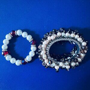 Stretchy Faux Pearl Bracelets - Boho